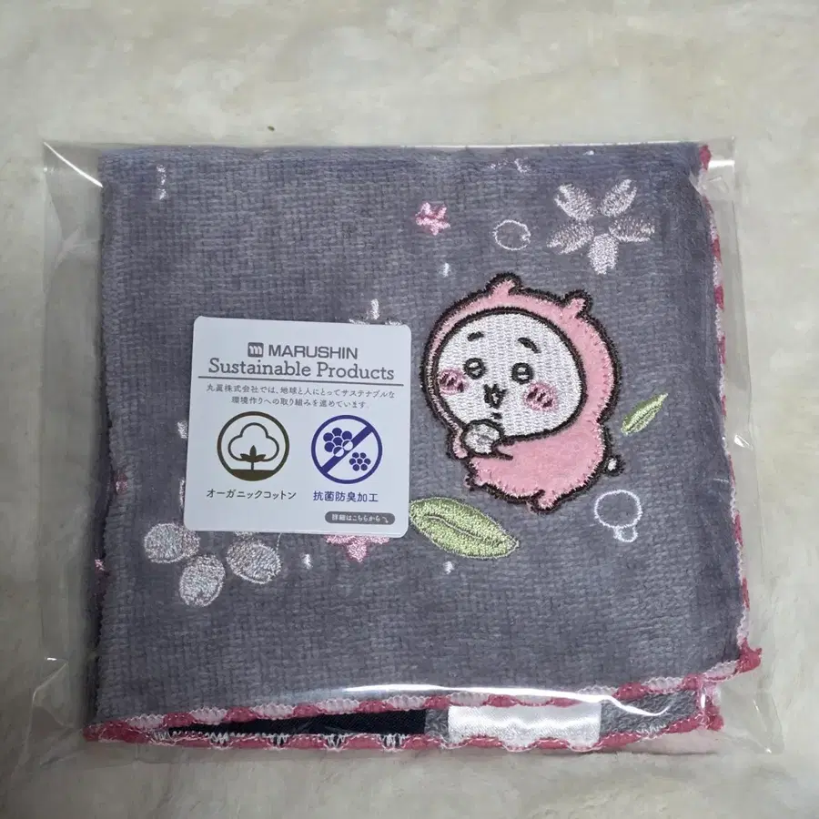 치이카와 비밀결사 벚꽃 자수 미니타월 치이카와 정품 미개봉