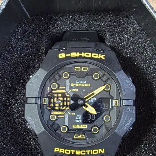 카시오 G-SHOCK GA-2100 시계 블랙 옐로우