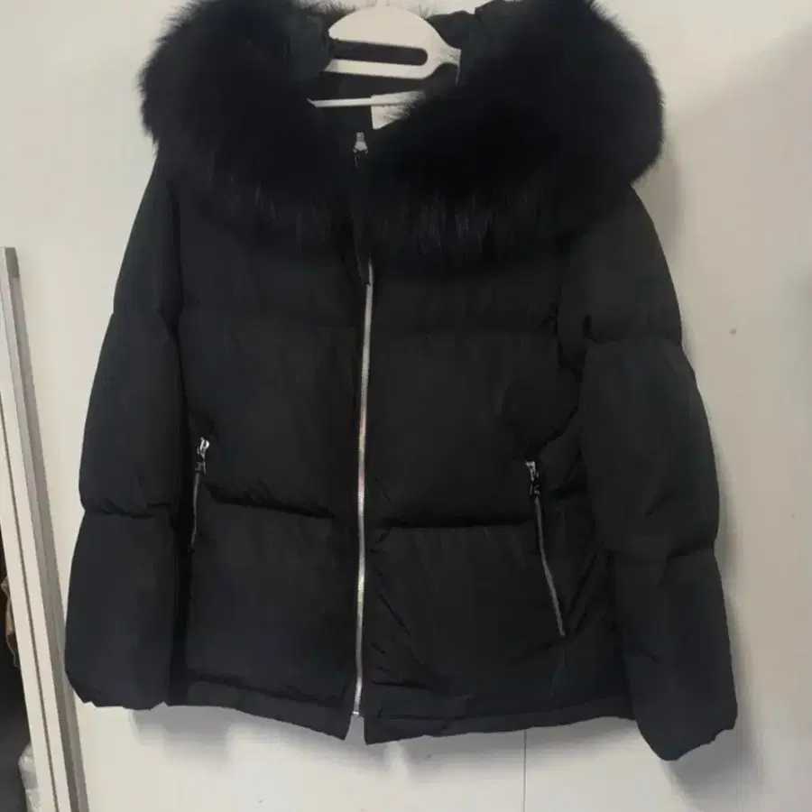 산드로 폭스퍼 후드 패딩 점퍼