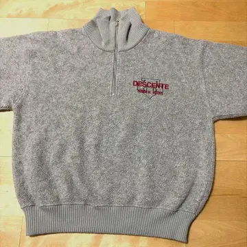 DESCENTE 하프 지퍼 플리스 풀오버 그레이