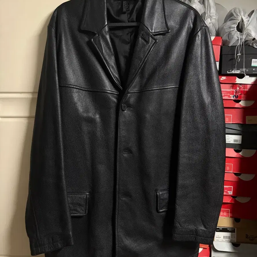 Dkny 00s 레더 카코트 L