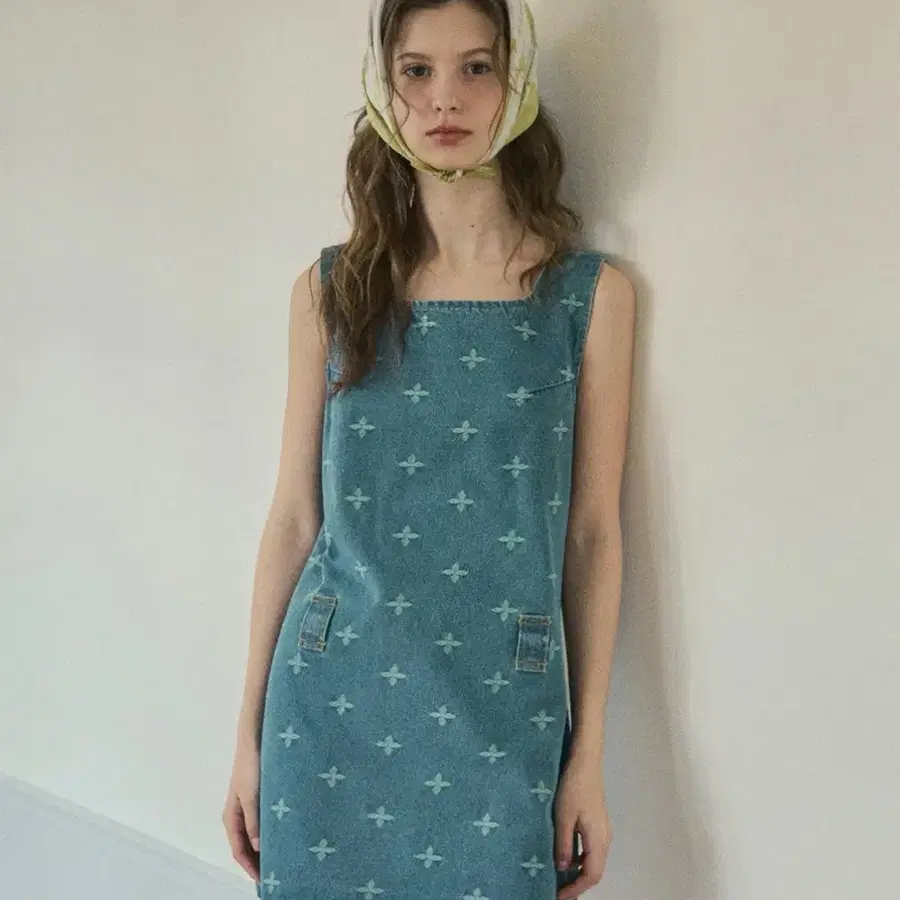 이우어노스텔지아 Vintage flower denim dress S사이즈