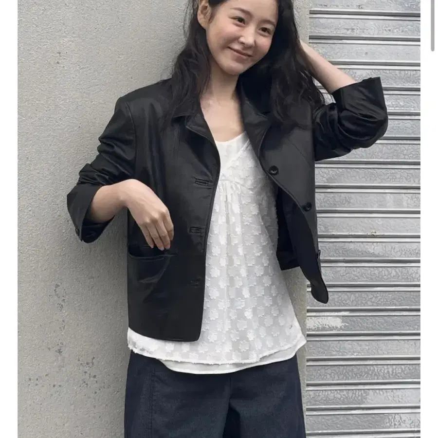 앤니즈 화이트탑 레이어드 레이스탑 시스루 레이어드 슬리브리스