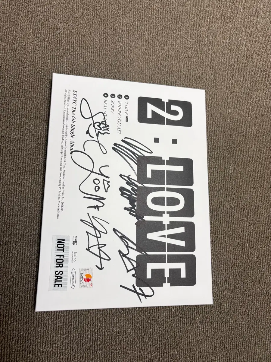 Stayc 2:LOVE Single Album Autograph vahn