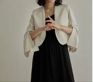 [ 시착만 한 초미품 ] niana 노카라 자켓 아이보리