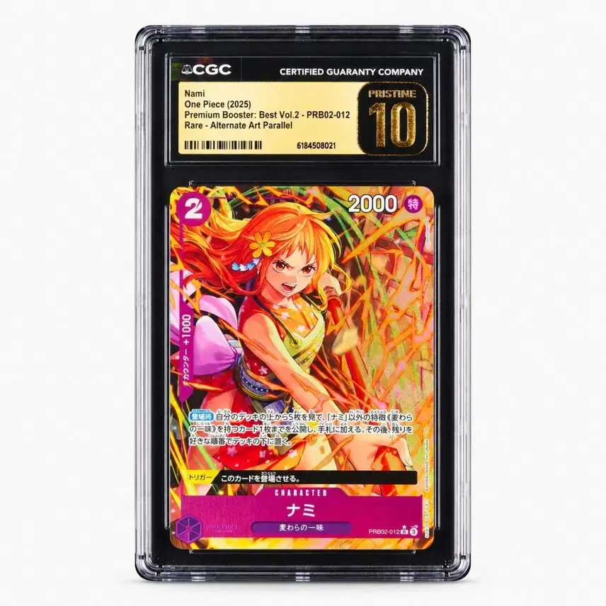 원피스 카드 나미 PRB02-012 레어 얼터네이트 아트 병렬 CGC 10