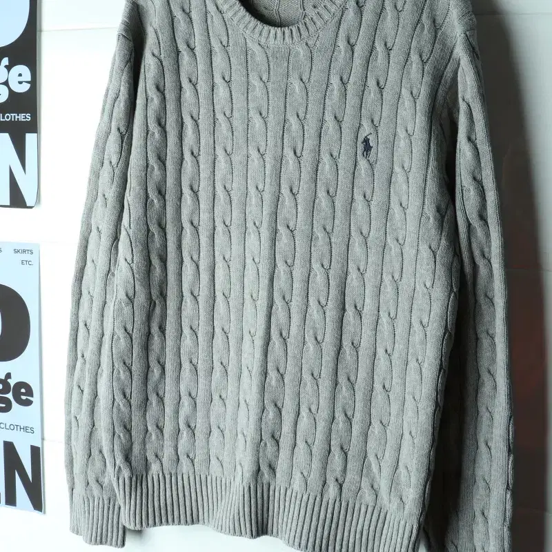 W(XL-2XL) 폴로 랄프로렌 니트 신형 빅사이즈 케이블-H41774