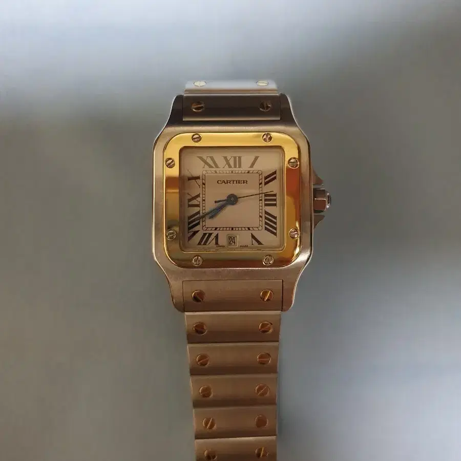까르띠에 산토스 갈베 18k 콤비 29mm