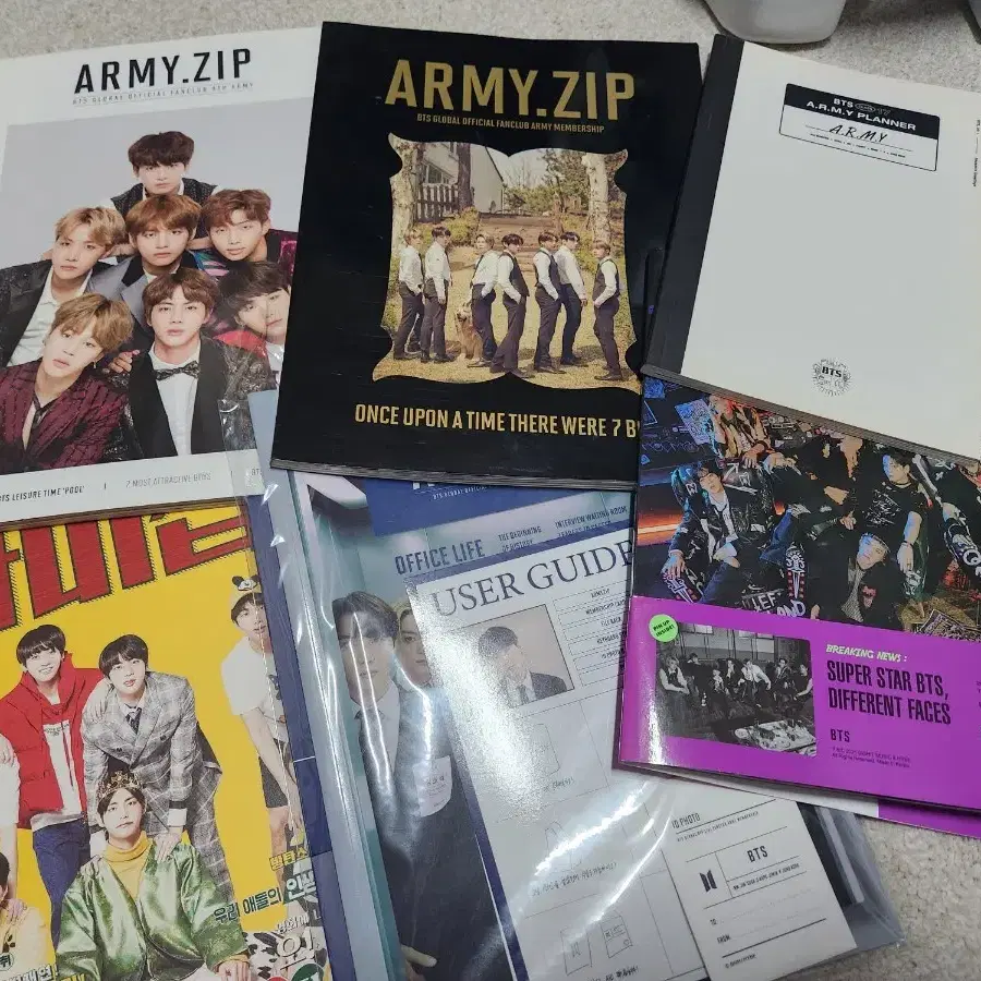 BTS 아미집 Army.zip 5권 + 플래너 포토북 일괄