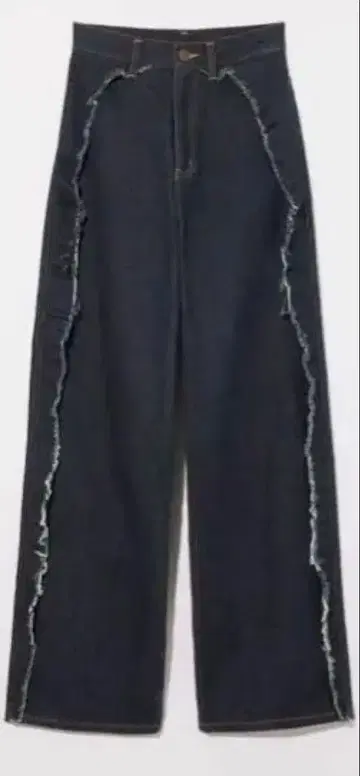 Eaphi / RUFFLE DETAIL DENIM PANTS /