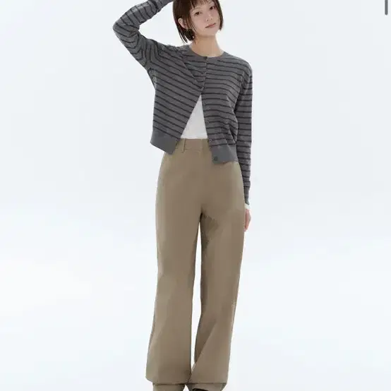 새상품) 무신사 스탠다드 우먼즈 와이드 치노 팬츠 베이지 24