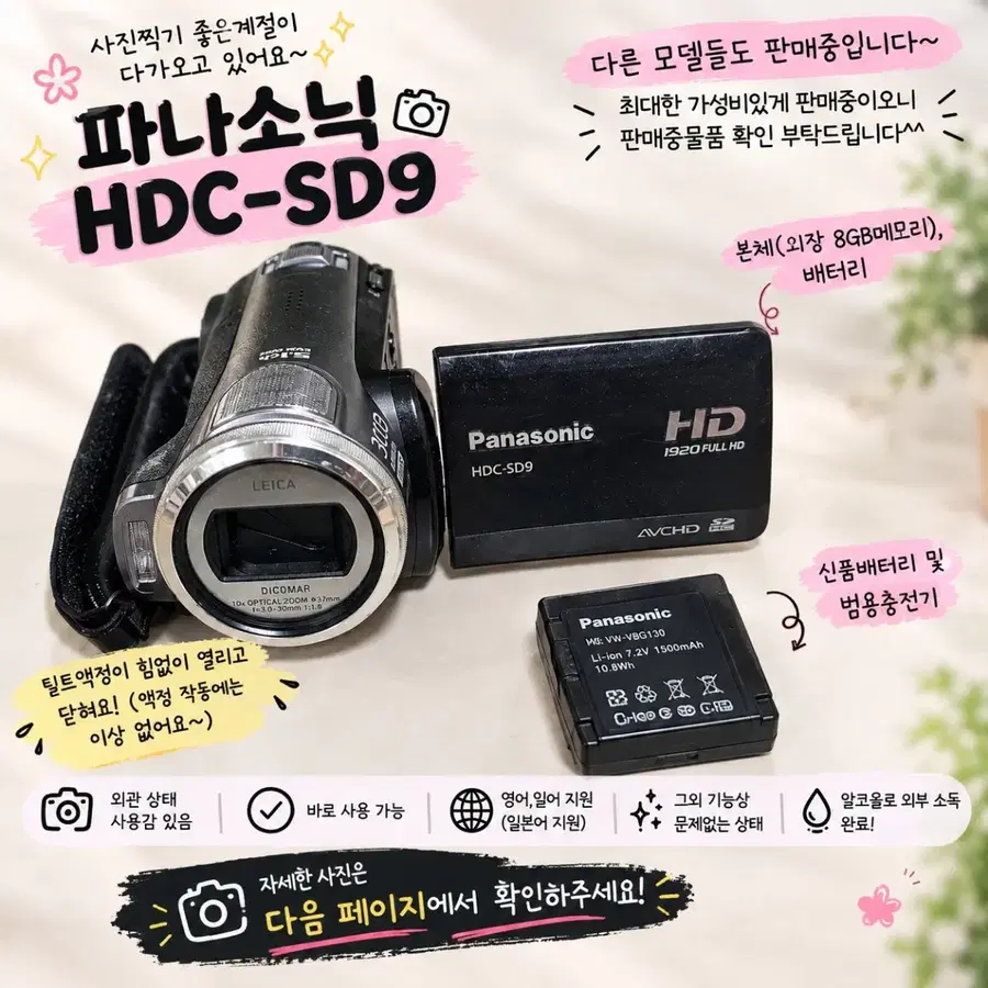 파나소닉 HDC-SD9 빈티지 캠코더