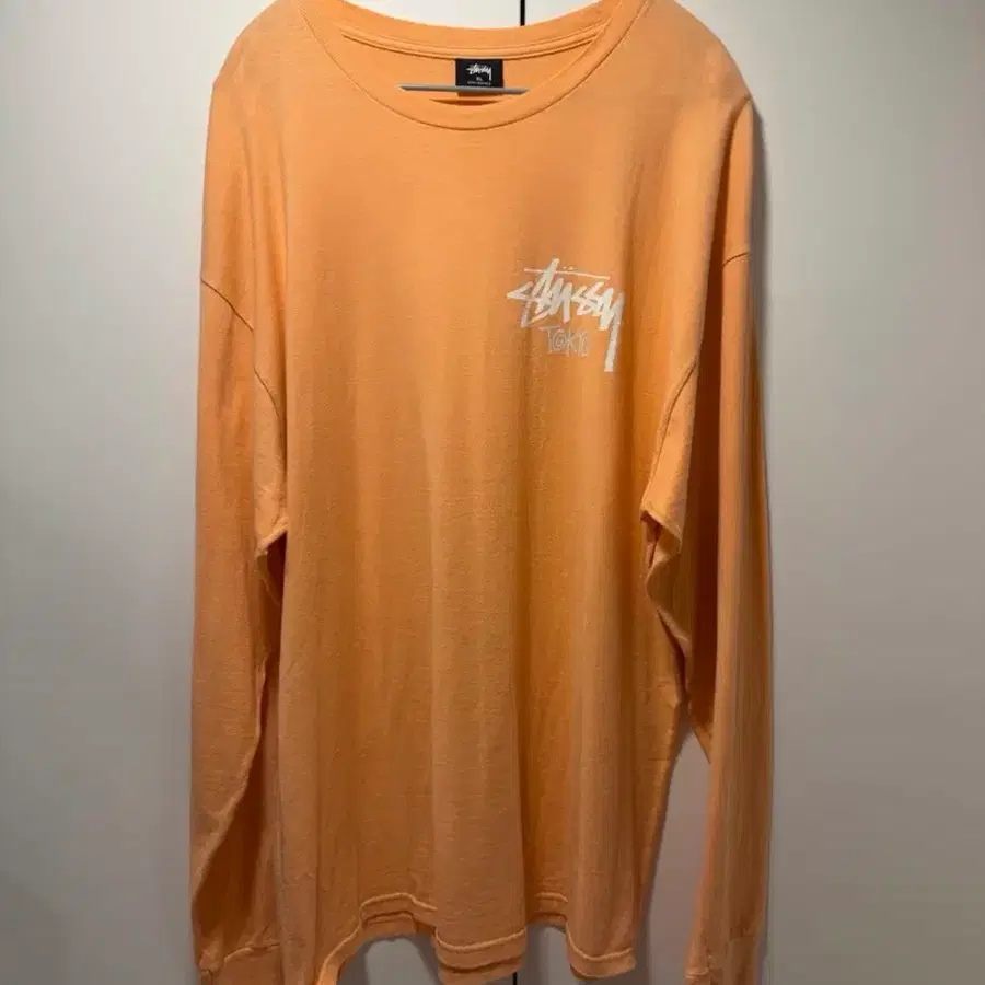 스투시 도쿄 롱슬리브 오렌지 XL