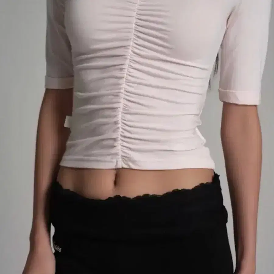 클리시어 소프트 블러쉬 셔링 탑 핑크 soft blush shirring top