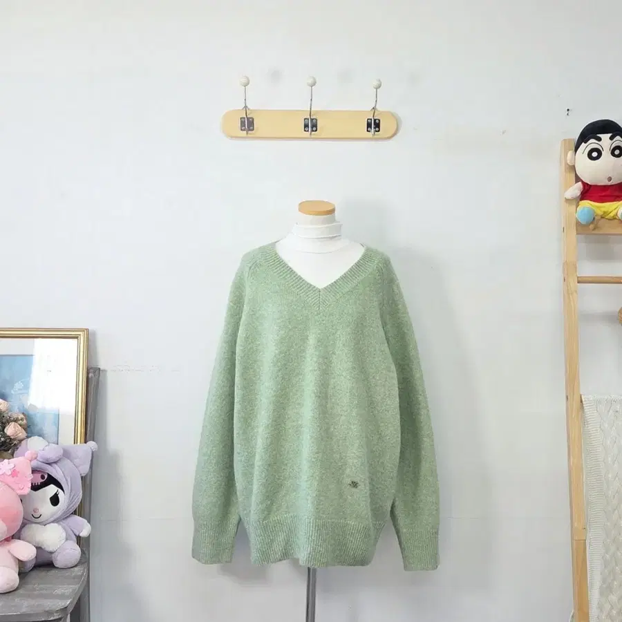 빈티지 만원샵 웬즈데이 오아시스 그린 포근 니트