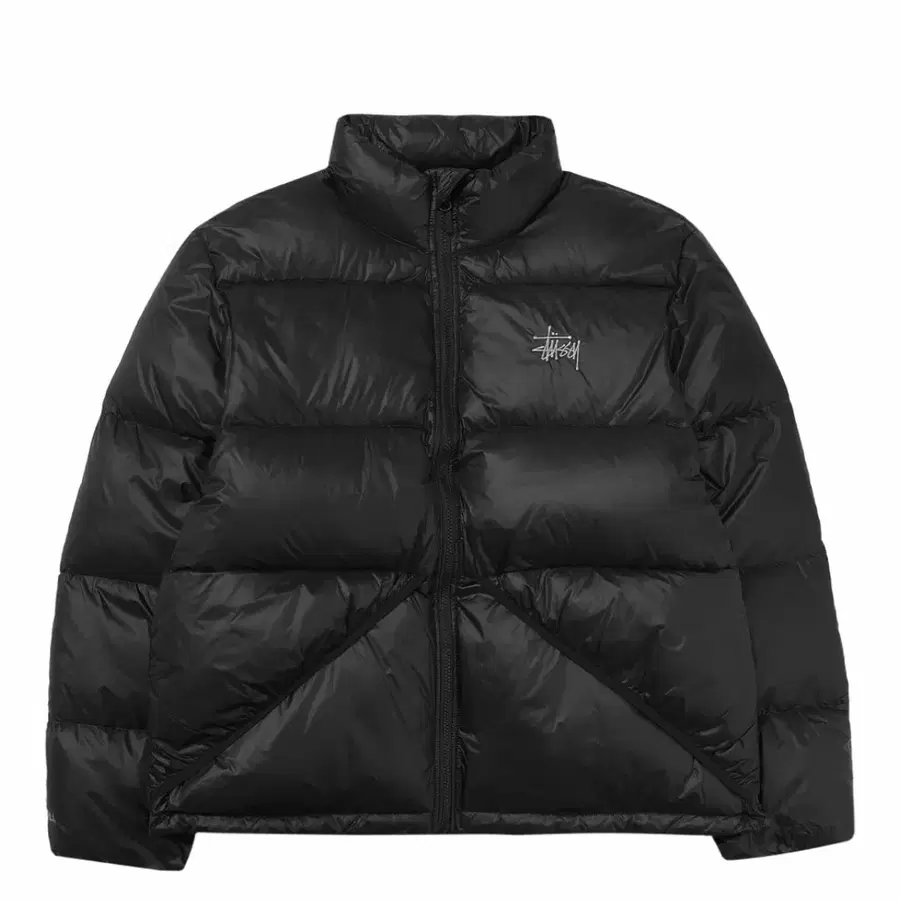 스투시 마이크로 립스탑 다운 자켓 제트 블랙 s