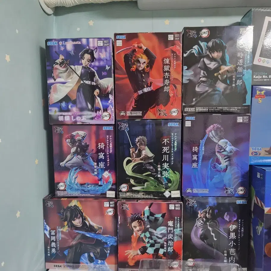 귀멸의 칼날 SEGA 피규어 9종 개봉 전시품 일괄