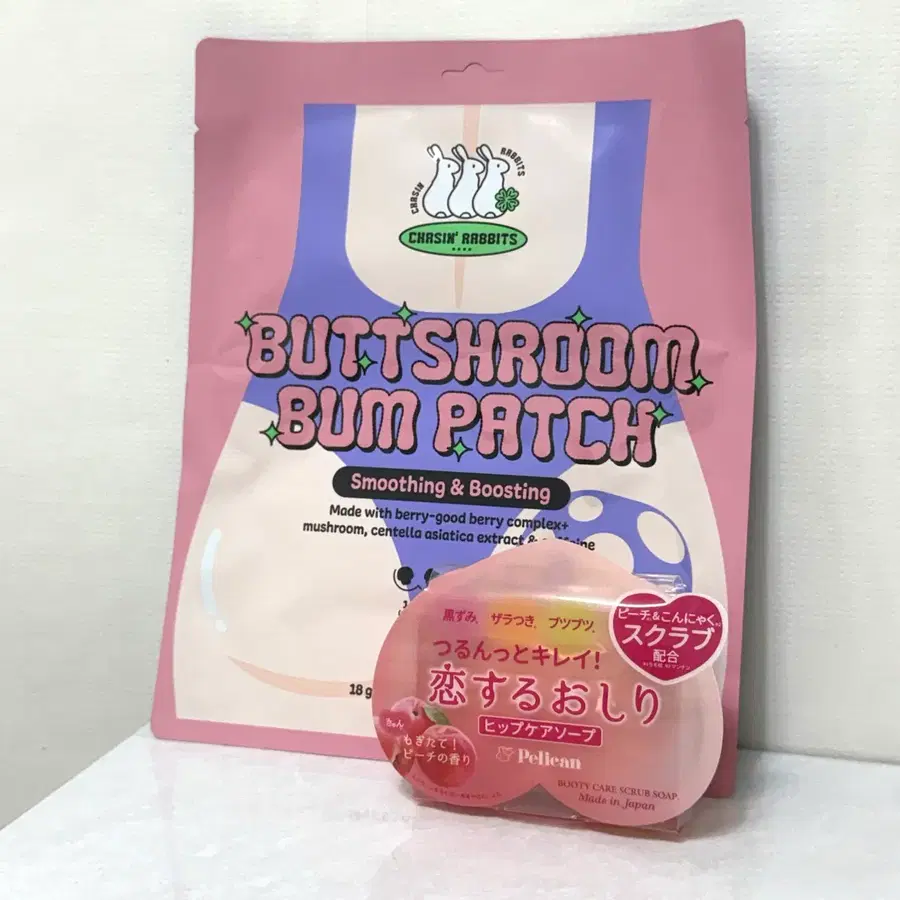 일괄) 펠리칸솝 사랑에 빠진 엉덩이 비누 80g + 체이싱래빗 벗슈룸 범패치 탄력패치 각질케어 피부결케어 바디케어