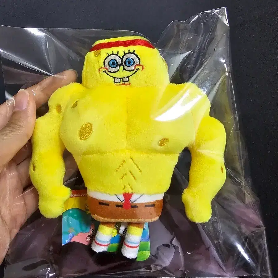 스폰지밥 근육 인형 키링