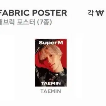 샤이니 슈퍼엠 태민 패브릭 포스터 원가이하 TAEMIN