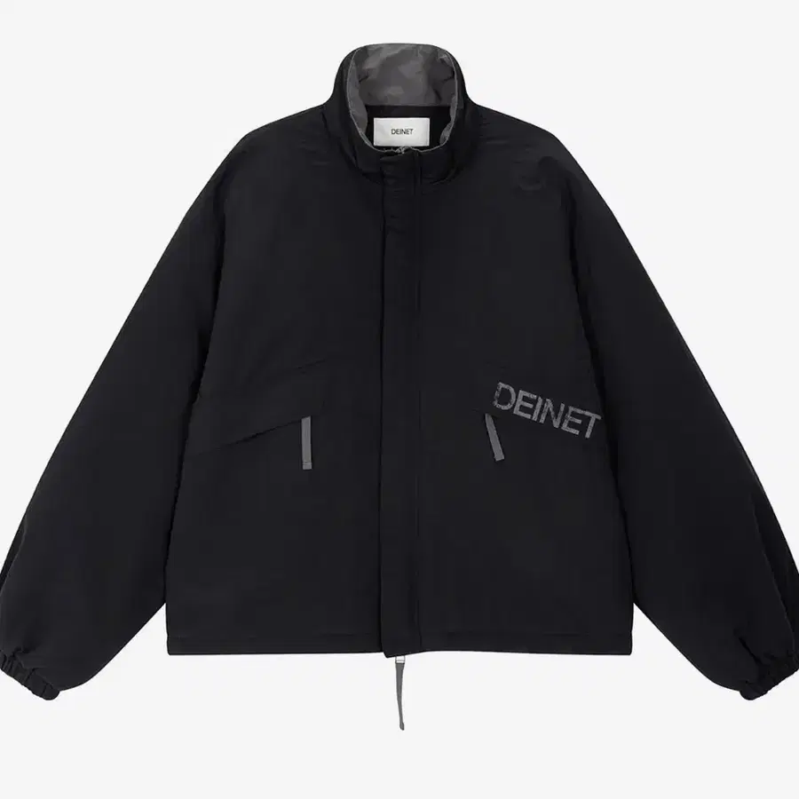 다이닛 high collar 봄버점퍼 블랙