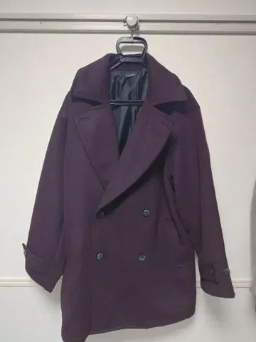 Beaver melton over P-coat 코트 피코트 퍼플