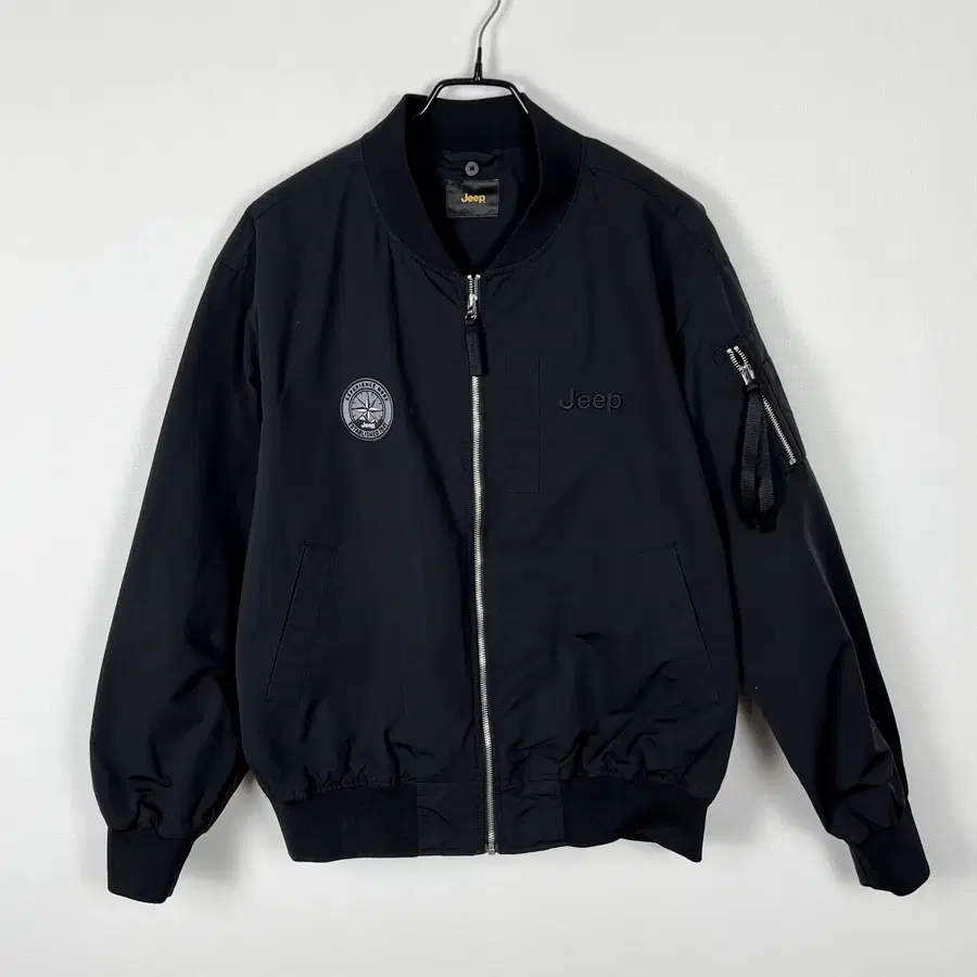 지프 블랙 바람막이 봄버 자켓 항공 점퍼 남L XL 라덴 빈티지