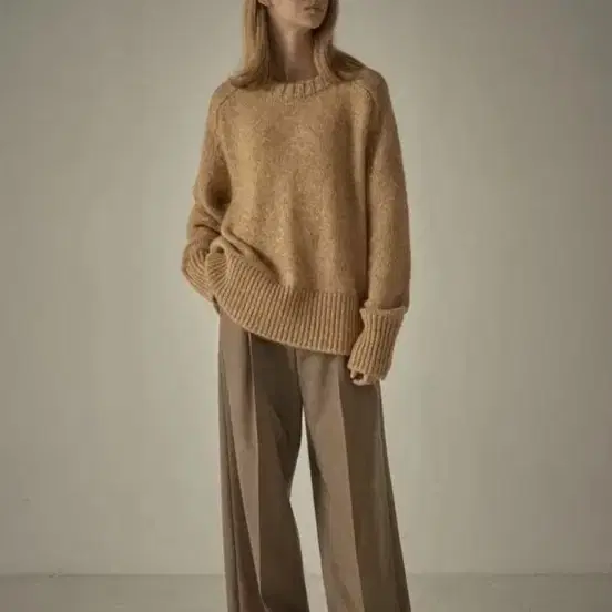 파사드패턴 타임리스 울 팬츠 브라운
