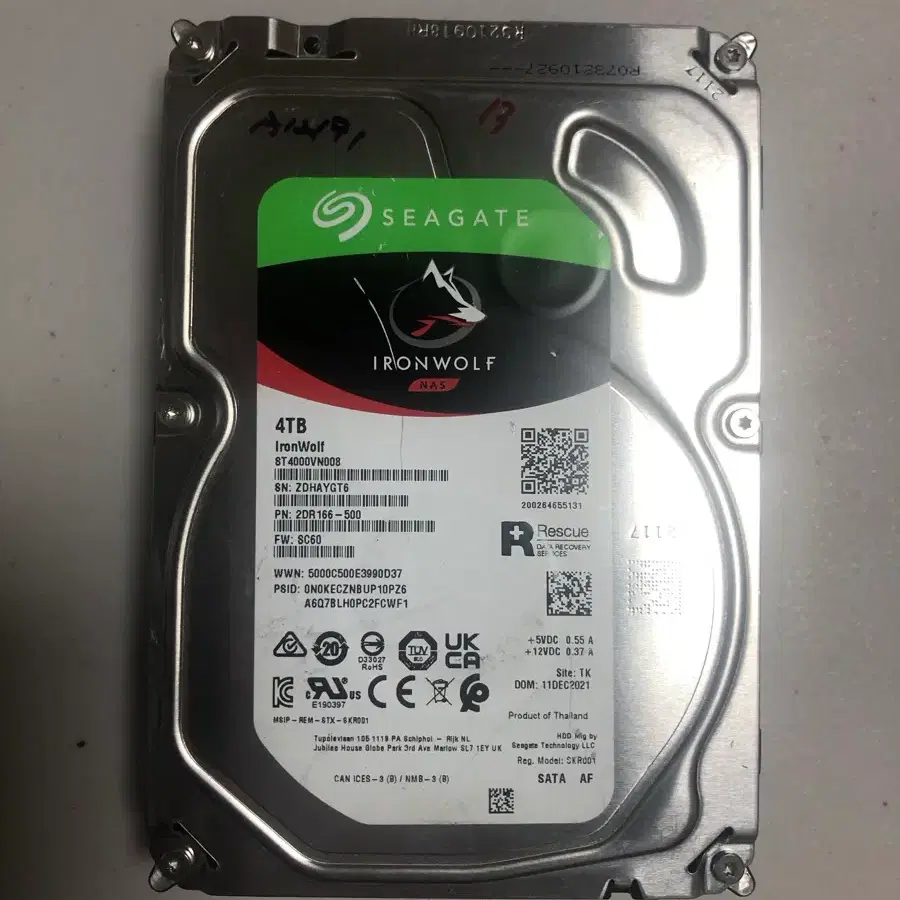 씨게이트 아이언 울프 4TB HDD 하드디스크