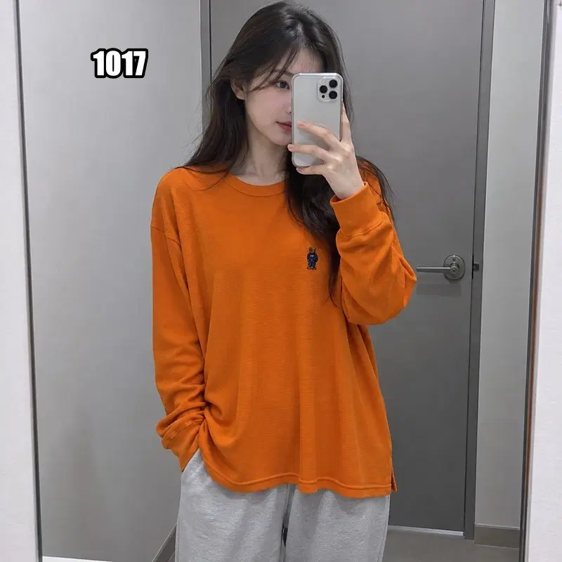 L 폴로 랄프로렌 폴로베어 맨투맨 오렌지 스웨트셔츠 니트