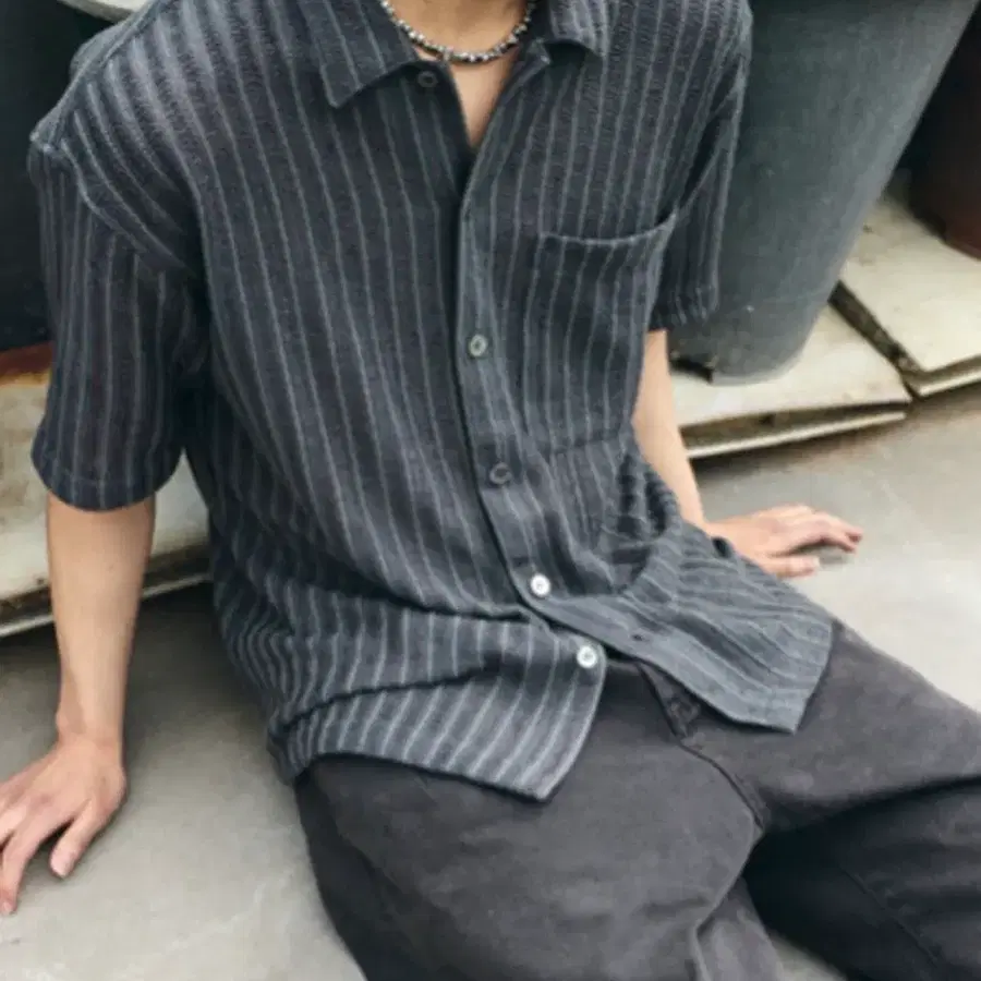 해칭룸 크로셰 셔츠 4