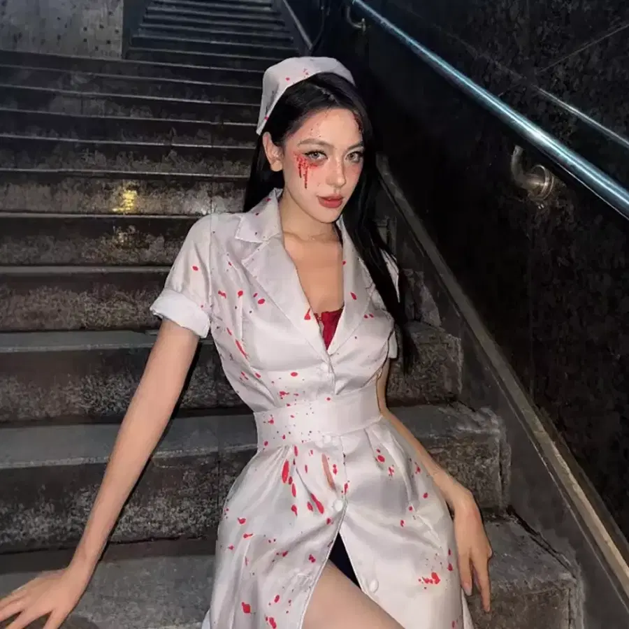 할로윈 사일런트힐 간호사 코스프레 너스 코스튬 클럽 여캠 방송룩