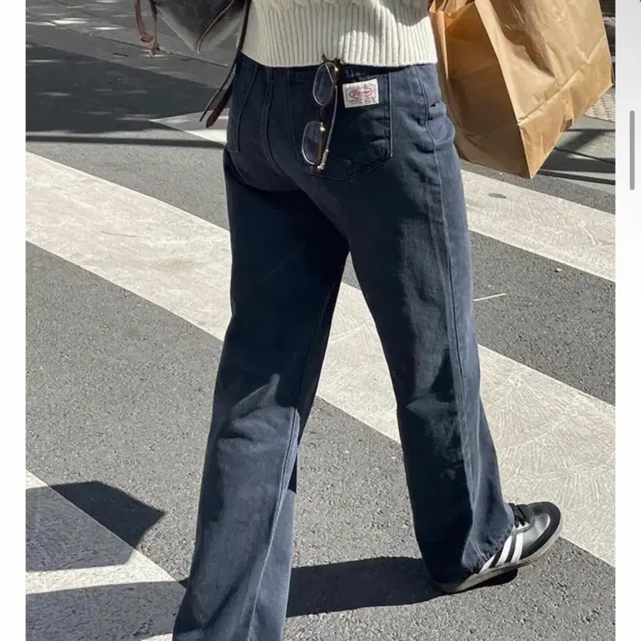 라이크유 제작 러빗 코튼팬츠 차콜네이비