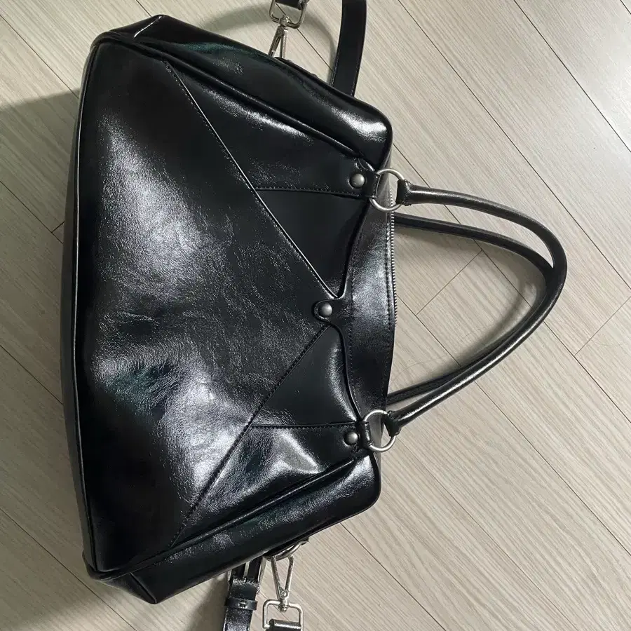 썬번 프로젝트 모스백 블랙 Faux Leather M.O.S Bag, BLACK