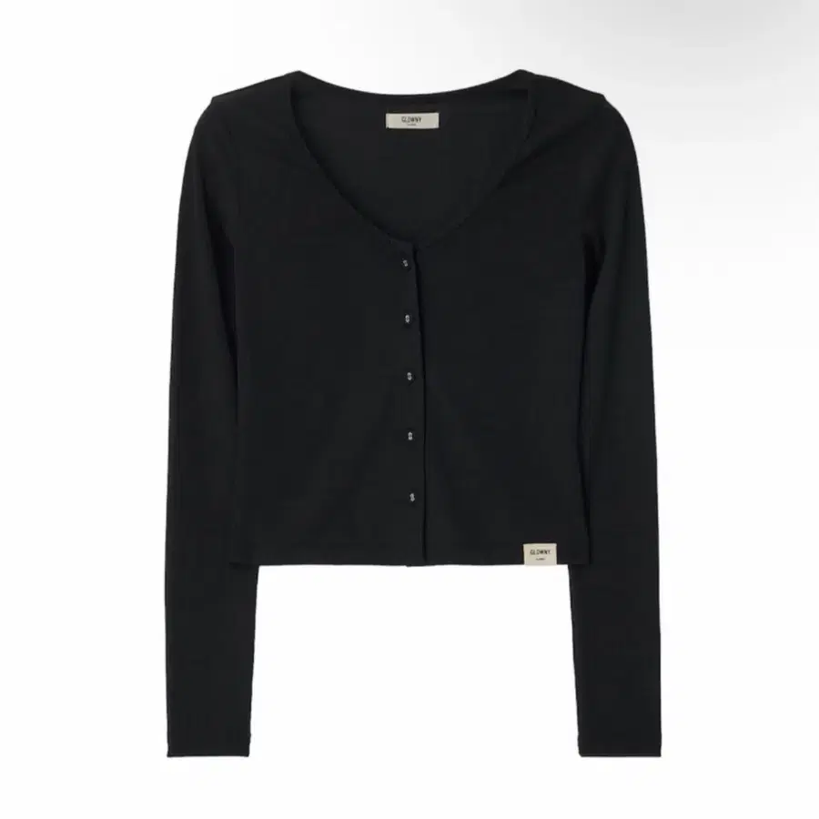 글로니 RIB V-NECK CARDIGAN 립 브이넥 가디건 차콜