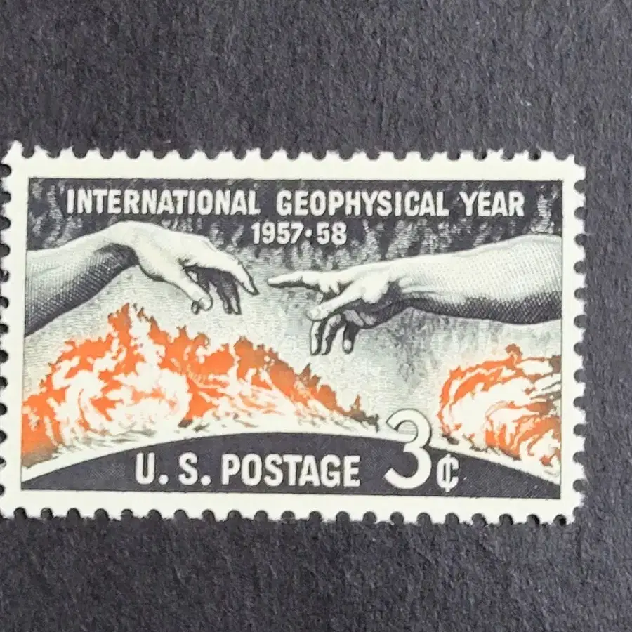 (미국우표)1958년 국제지구관측년 기념 우표 INTERNATIONAL GEOPHYSICAL YEAR 1957-58