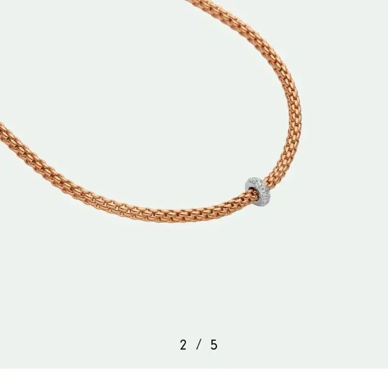 FOPE 새상품급.1078만원) 포페 프리마 다이아몬드 로즈골드 43cm 목걸이 풀박스