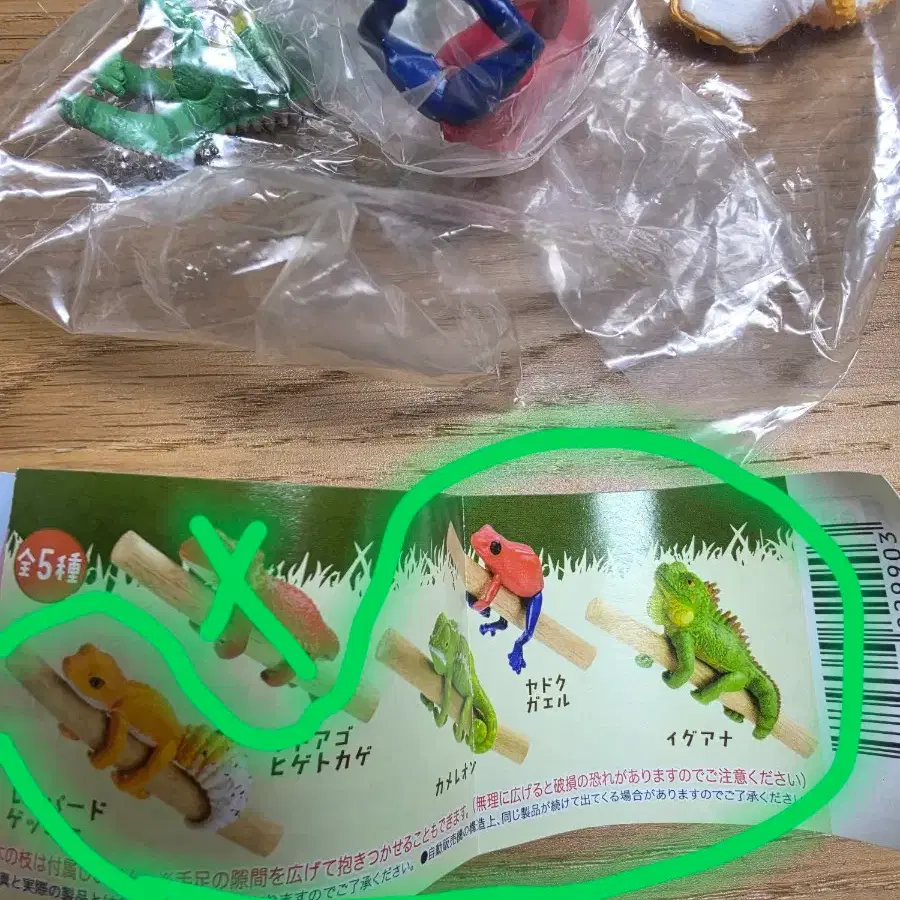 파충류 허그코트 가챠 (레오파드, 개구리, 이구아나, 카멜레온)
