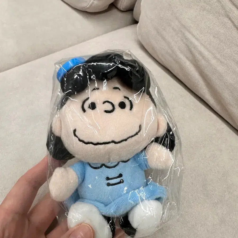 새상품)찰리브라운 인형 파란색 옷