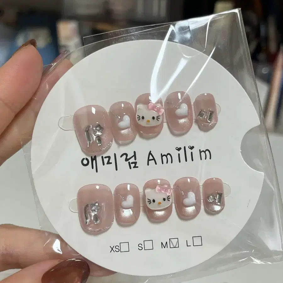 키티 네일팁 M (캐릭터팁/ 짧팁)
