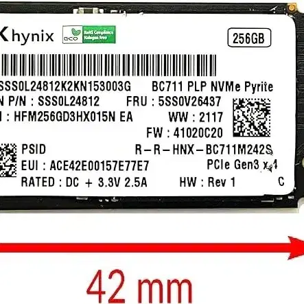 SK하이닉스 BC711 M.2 NVME 2242 2TB SSD