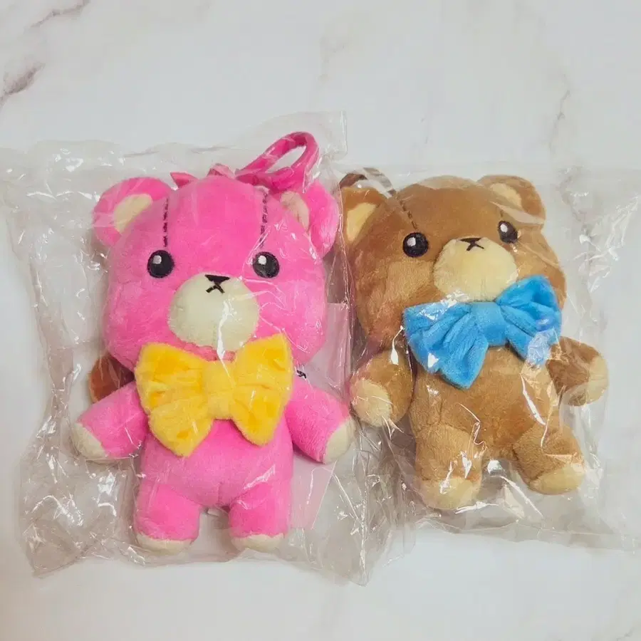 메이플스토리 핑크테니, 브라운테니 인형 키링 2종 일괄