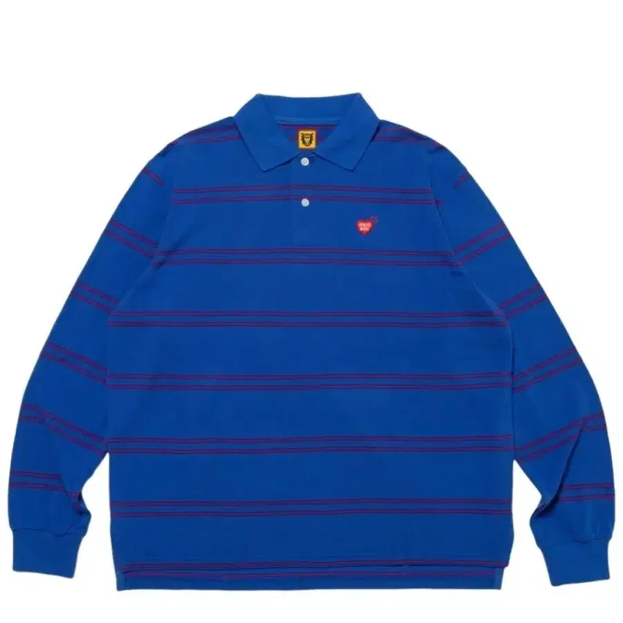휴먼 메이드 롱슬리브 폴로 셔츠 블루 (Human Made L/S Polo Shirt Blue)