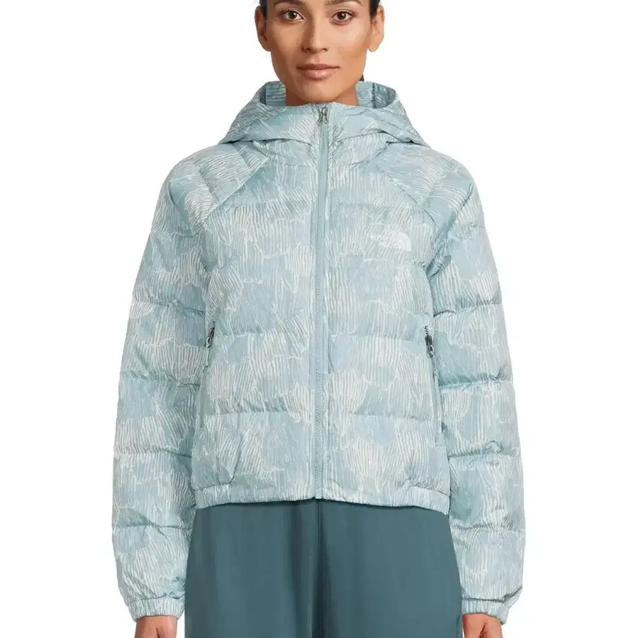 [새상품] 노스페이스 (The North Face) 여성 하이드레날라이트 프린트 다운 후드 블루 이클립스 MD / LG / XL