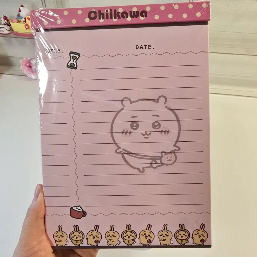 치이카와 먼작귀 A5 메모패드 하치와레 우사기
