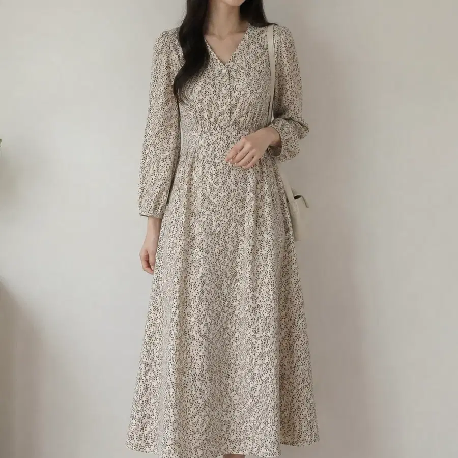 새상품/블랙라벨 패턴 롱원피스 총장 약 112-113cm