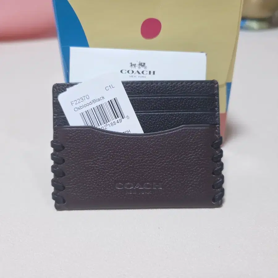 코치 카드지갑 브라운
