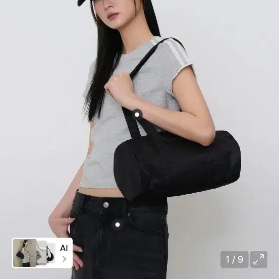 무신사 우먼즈 나일론 실린더백