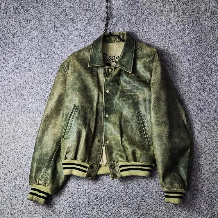 8~90's REDSKINS 빈티지 가죽 바시티 자켓 ( XL ) / 14173