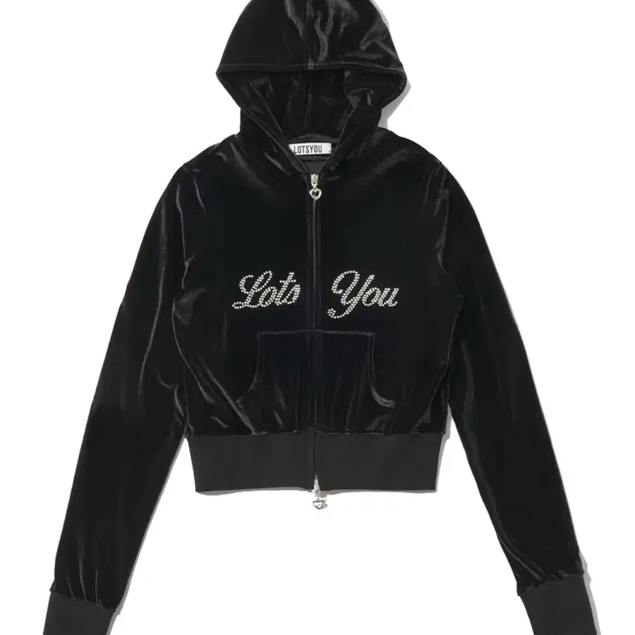 라츠유 lotsyou Britney Velvet Zip-Up Hoodie Black 브리트니 벨벳 후드집업